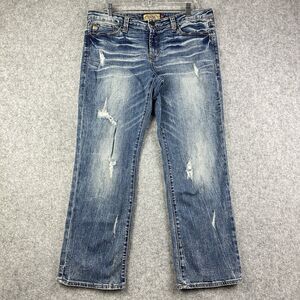 Dear John Playback Comfort Straight Jeans Womens 31 Distressed Med Wash Stretch